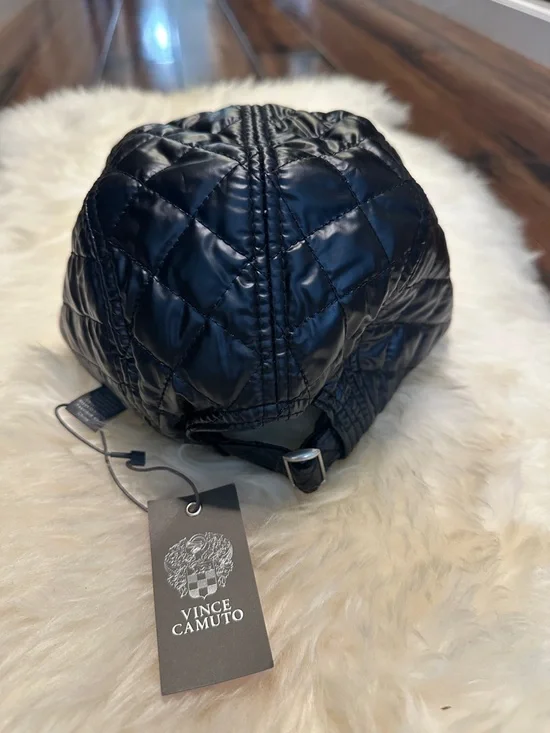 Vince Camuto Black Quilted Puffer Baseball Cap - Picture 4 of 6